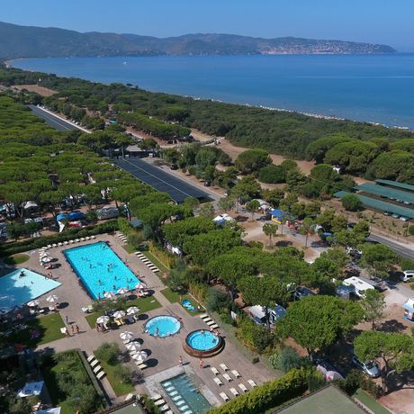 Camping aan de Middellandse Zee in Italië